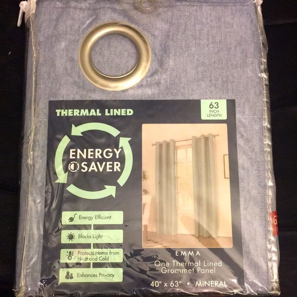 Litchenberg Thermal Lined Grommet Panels-Mineral  color (grey/blue)